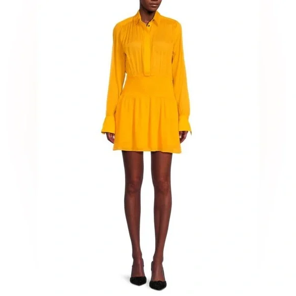 RAG & BONE bailey silk blend smocked dress
